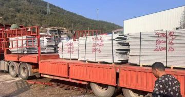 丽水 芝麻灰花岗岩光面毛板出货日常