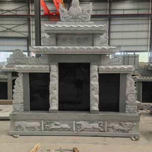 丽水 芝麻灰高档墓碑、土墓，一套也支持定做