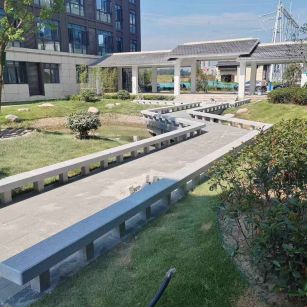 丽水 芝麻灰小区坐凳&栏杆安装效果