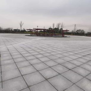 丽水 芝麻白火烧面-公园广场地铺效果