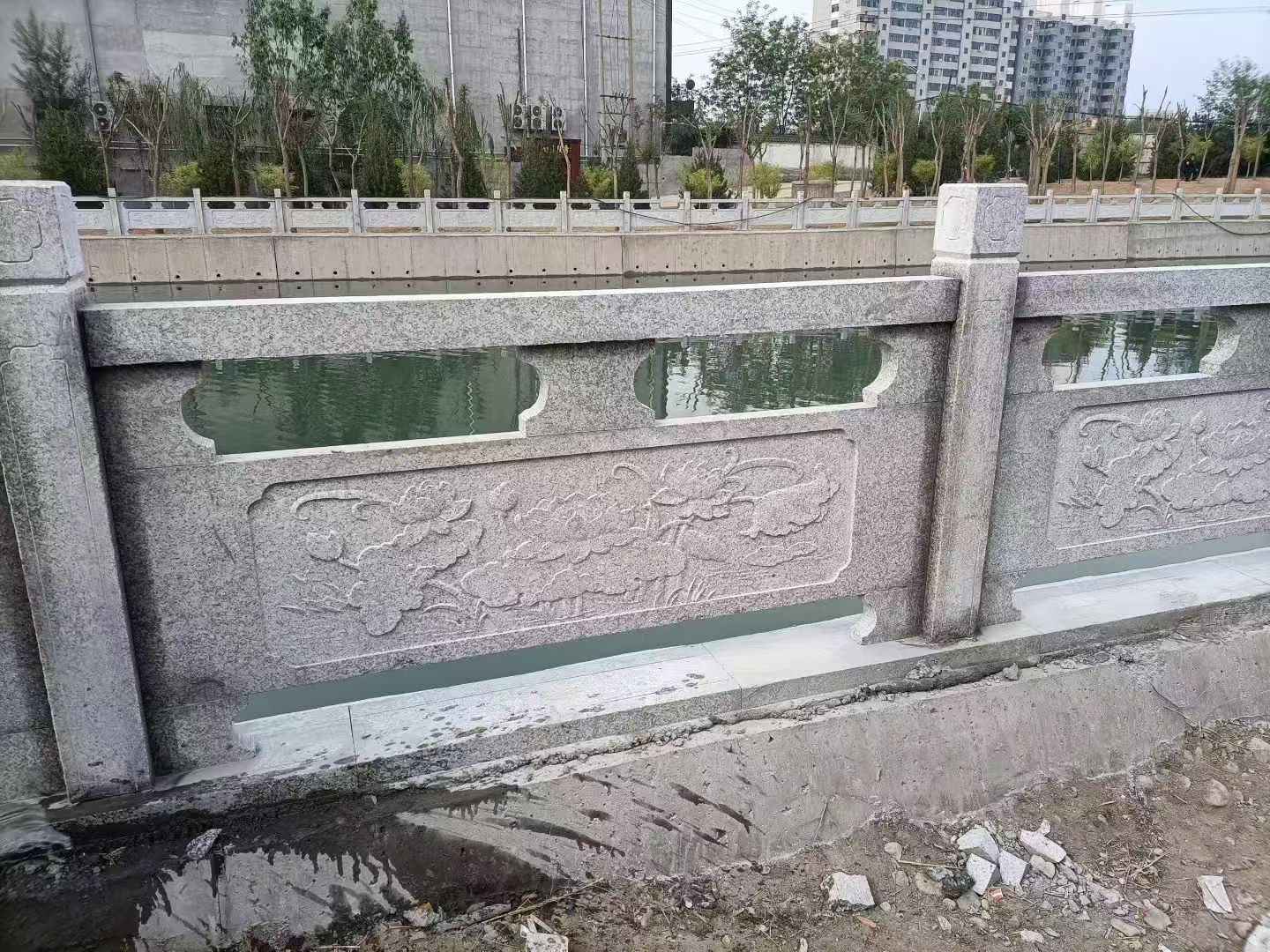 丽水 芙蓉白大花桥梁、河道，石材栏杆、围栏、护栏