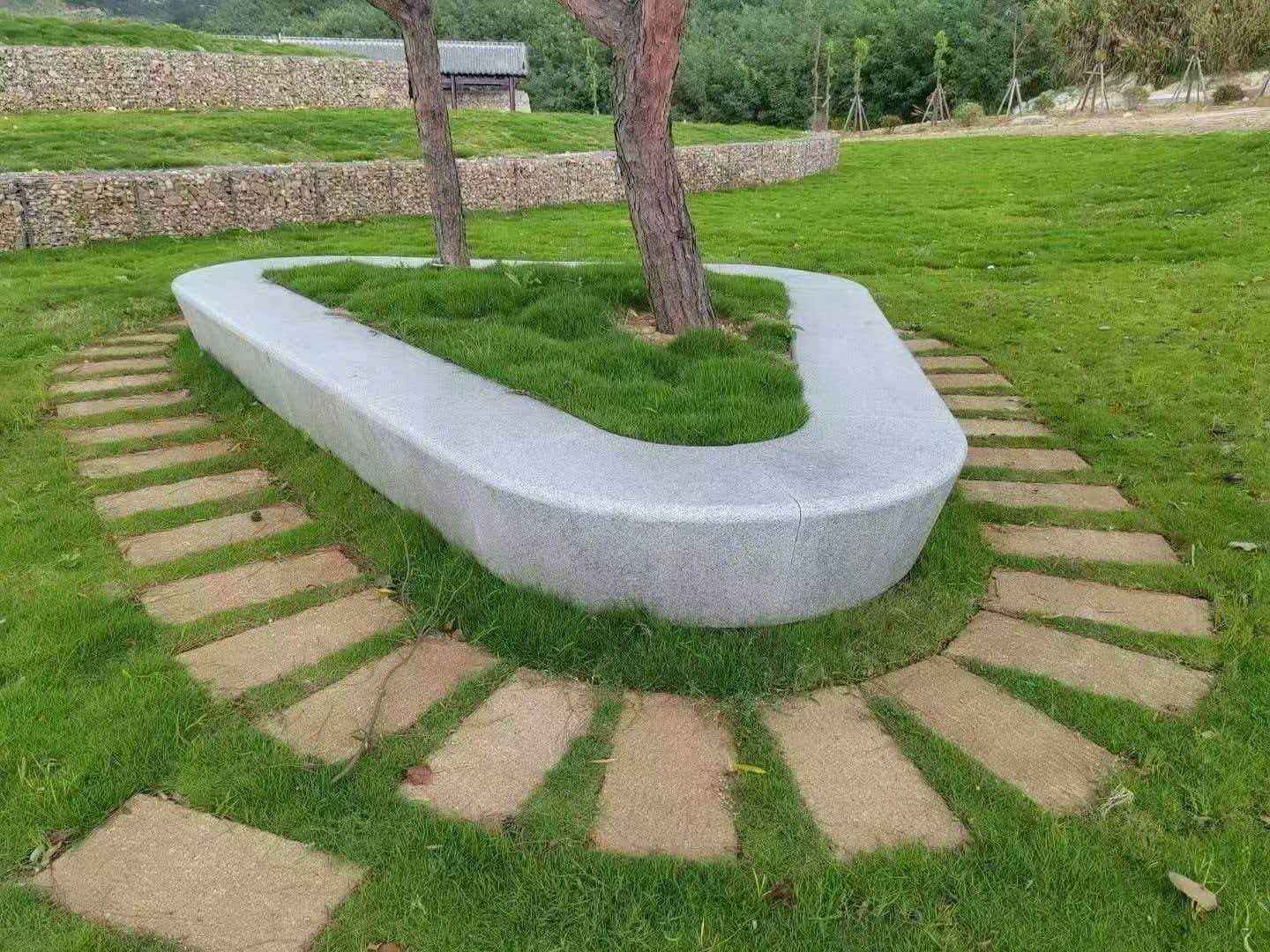 丽水 芝麻白光面整石坐凳