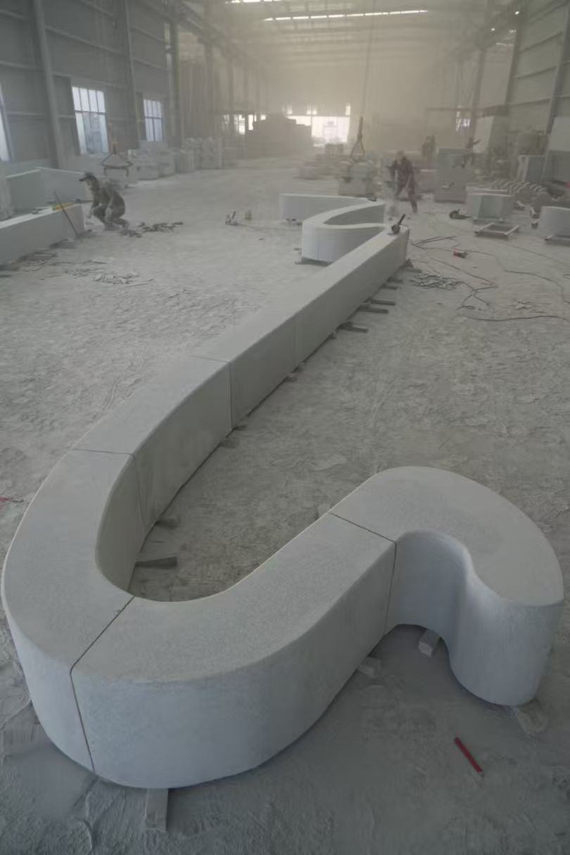 丽水 花岗岩整石坐凳拼装